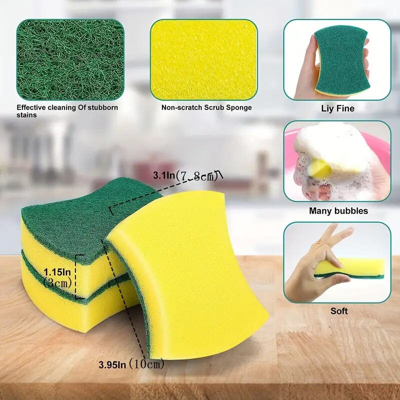 12-Piece: Ultra-Fine Microfiber Kitchen Cleaning Sponge Enjoy Cheap Online