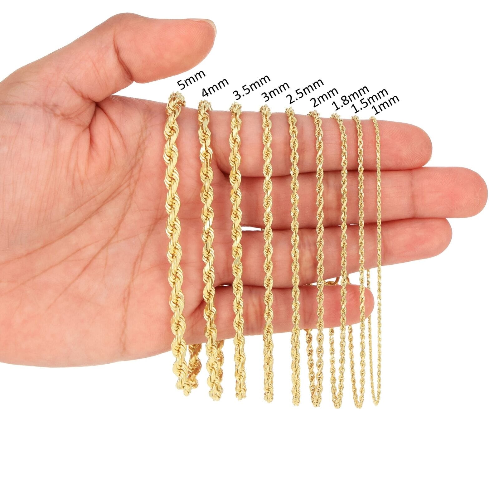 Rope Chain in Yellow Gold - 7mm Nicekicks Cheap Pice