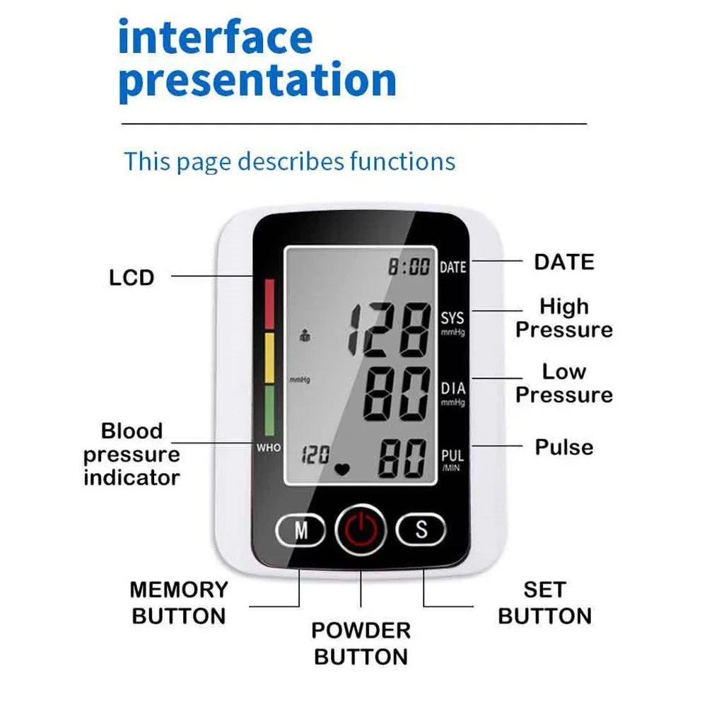 Blood Pressure Digital Upper Arm Automatic Heart Rate Monitor Low Cost Online