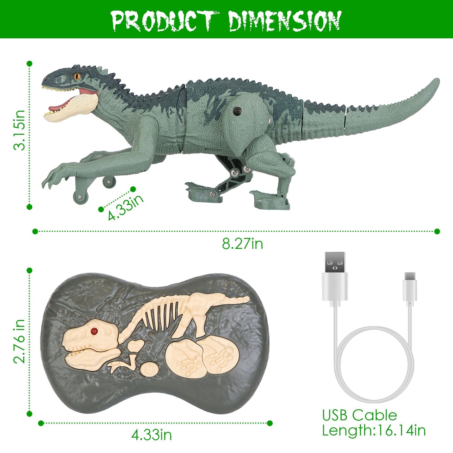 Remote Control Dinosaur with 3D Eye Roaring Sounds for 3-12 Years Old Fashion Style Online