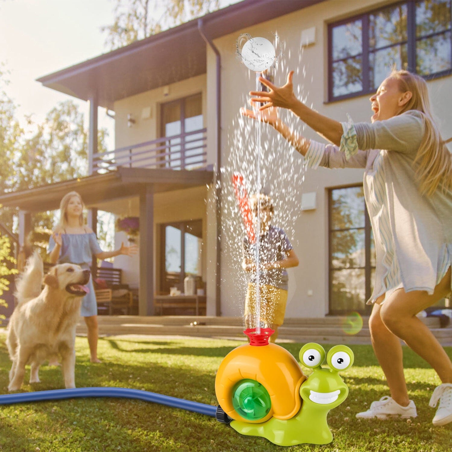 2-in-1 Snail Water Sprinkler Baseball Toy with 2 Sprinkler Nozzles Fashionable Cheap Online