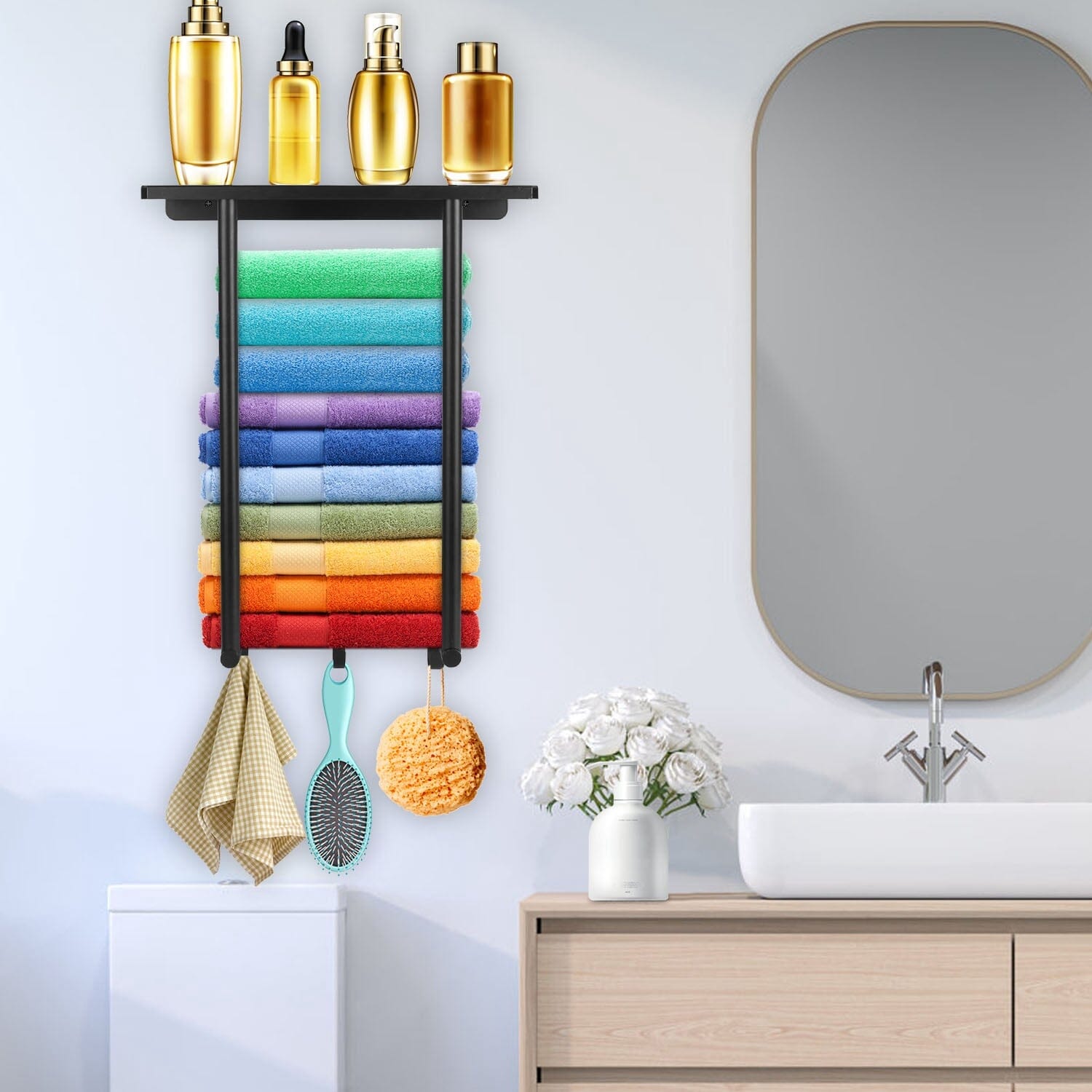 Wall Mounted Towel Rack for Rolled Towels Buy Cheap Footlocker Pictures