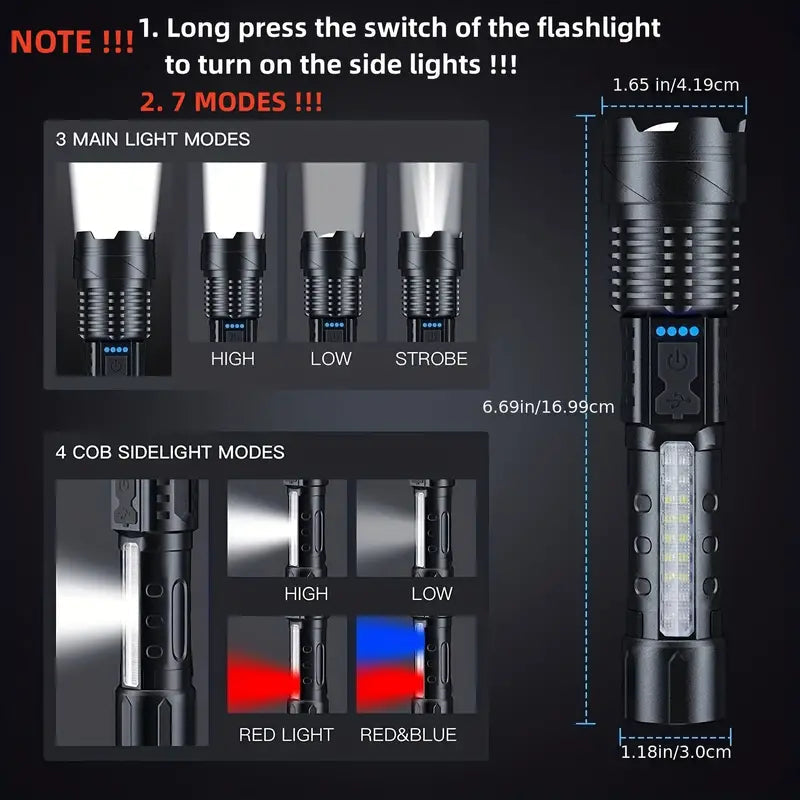 Super Powerful Rechargeable Torch Flood Light Outlet Popular