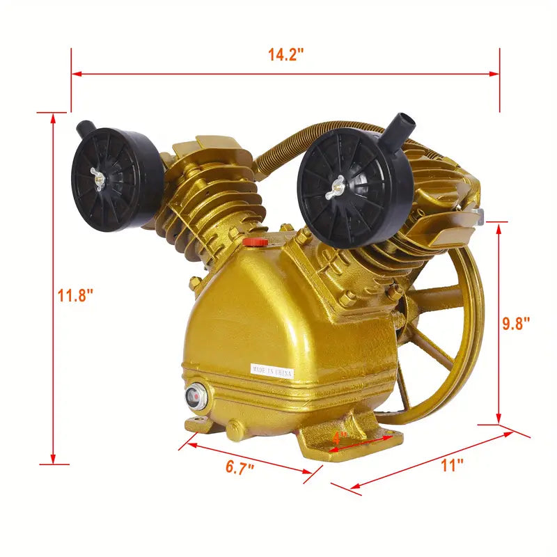 3HP Air Compressor Pump 115PSI V-Type Twin Cylinder Air Compressor Pump Free Shipping Finishline