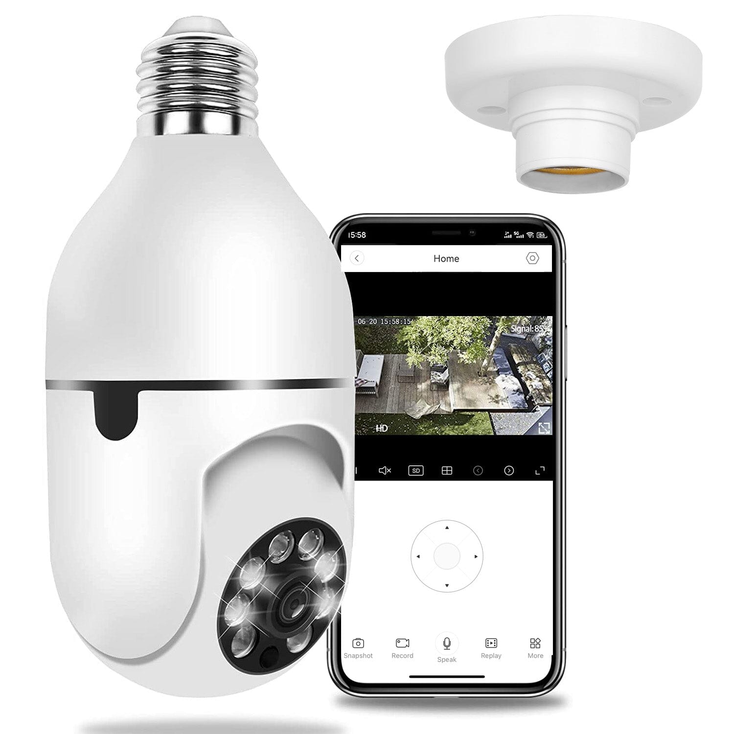 E27 WiFi Bulb Camera 1080P FHD WiFi IP Pan Tilt Security Surveillance Camera Online Online With Mastercard