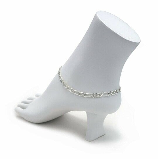 14k Yellow Gold Filled High Polish Finsh Figaro Link Anklet 5mm 9.5'' White/Yellow Buy Cheap Great Deals