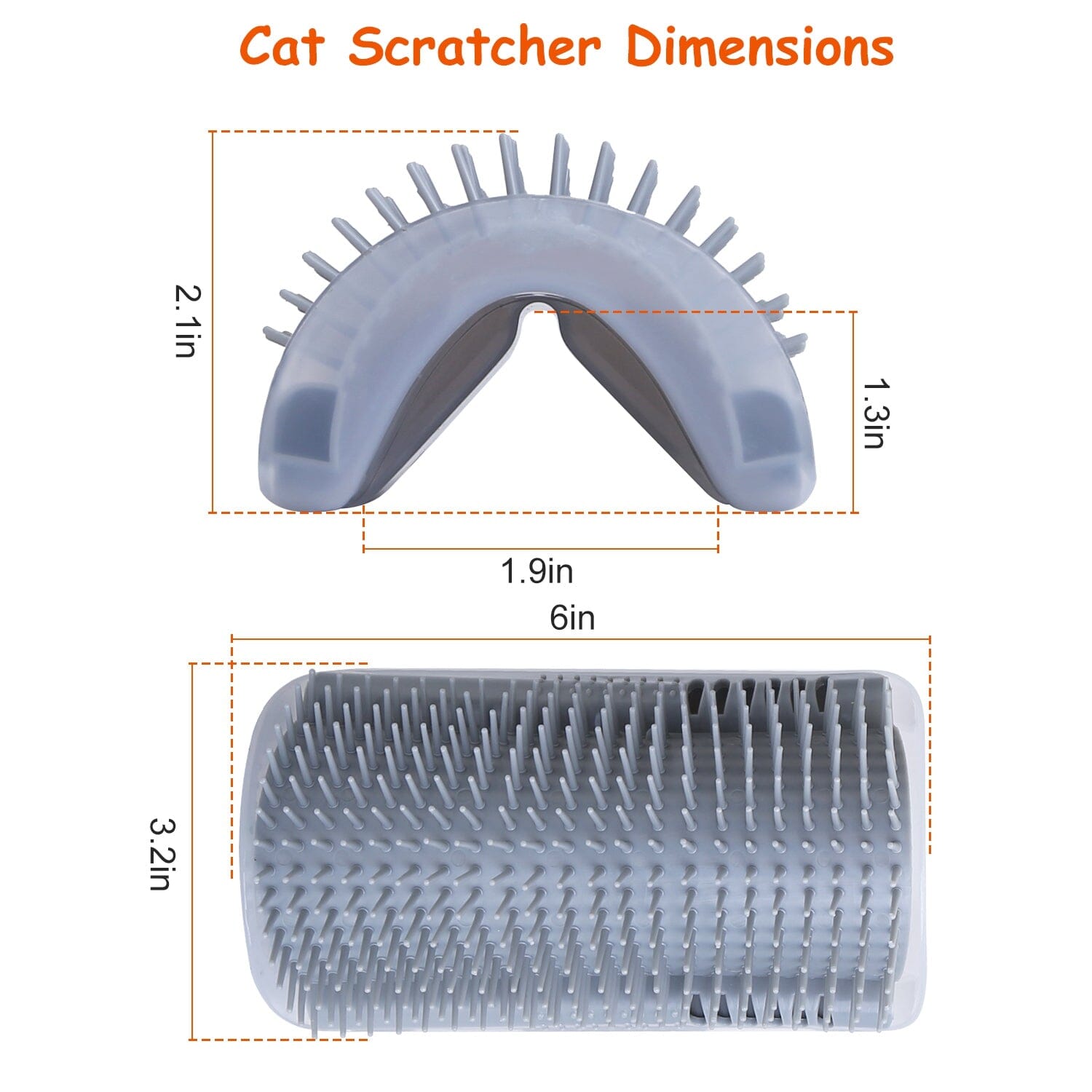 4-Pieces: Cat Self Groomer Soft Silicone Wall Corner Scratcher Sale Great Deals