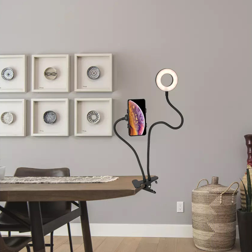 LAX Selfie Ring LED Light Stand with Desk Clip Original Cheap Online