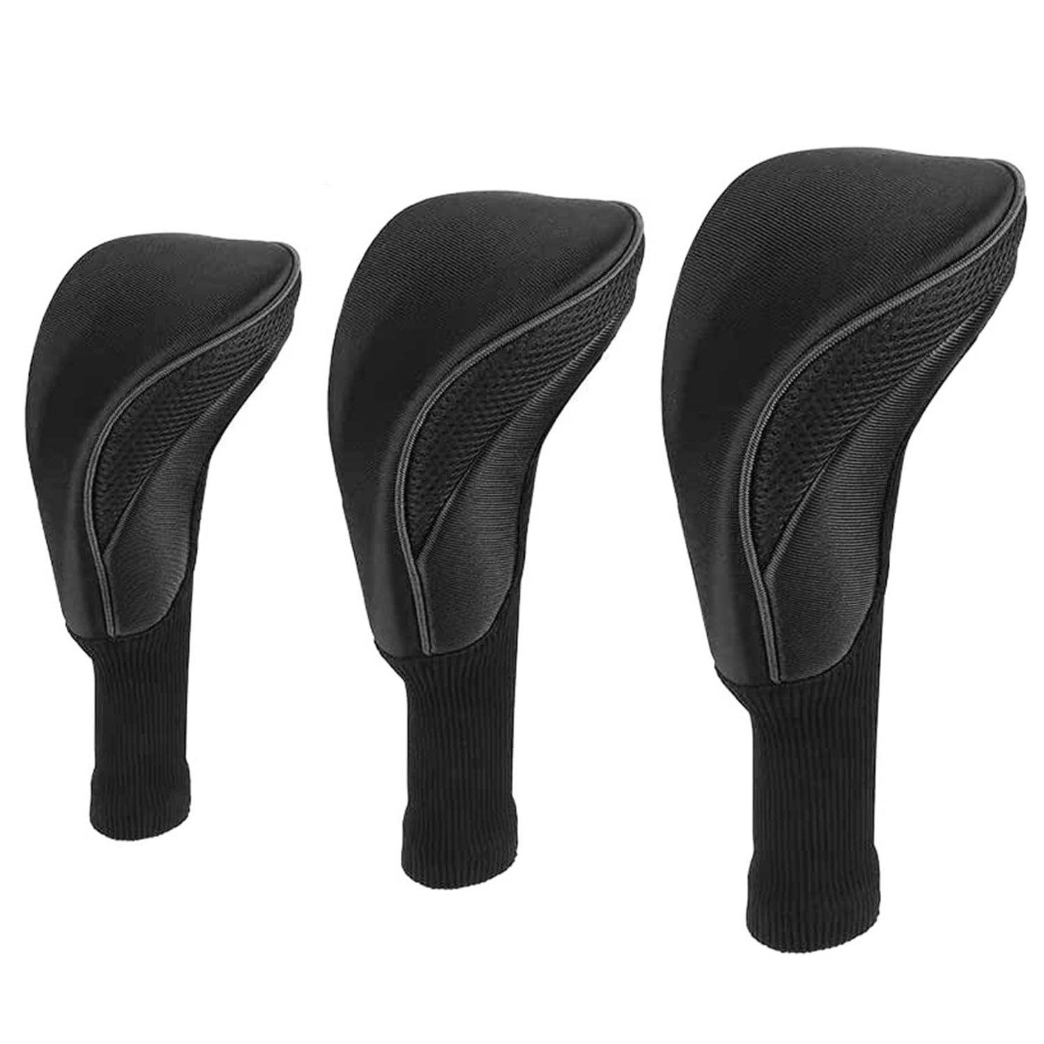 3-Piece: Long Neck Mesh Golf Club Head Cover Fashionable For Sale