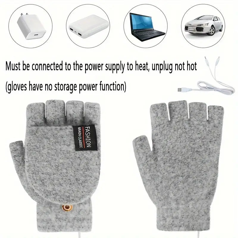 USB Electric Heating Adjustable Temperature Gloves Excellent