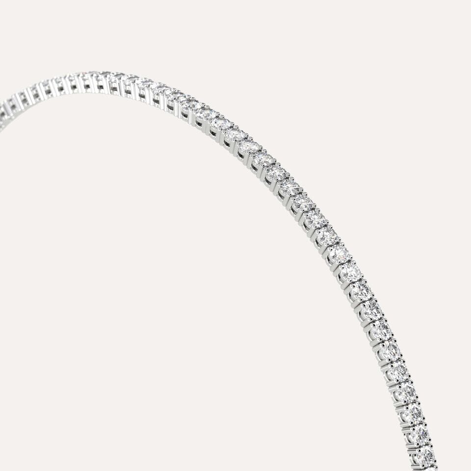3.50ct TW Round-Cut Natural Diamond Tennis Bracelet 14K White Gold 7 Inch Cheap Sale View
