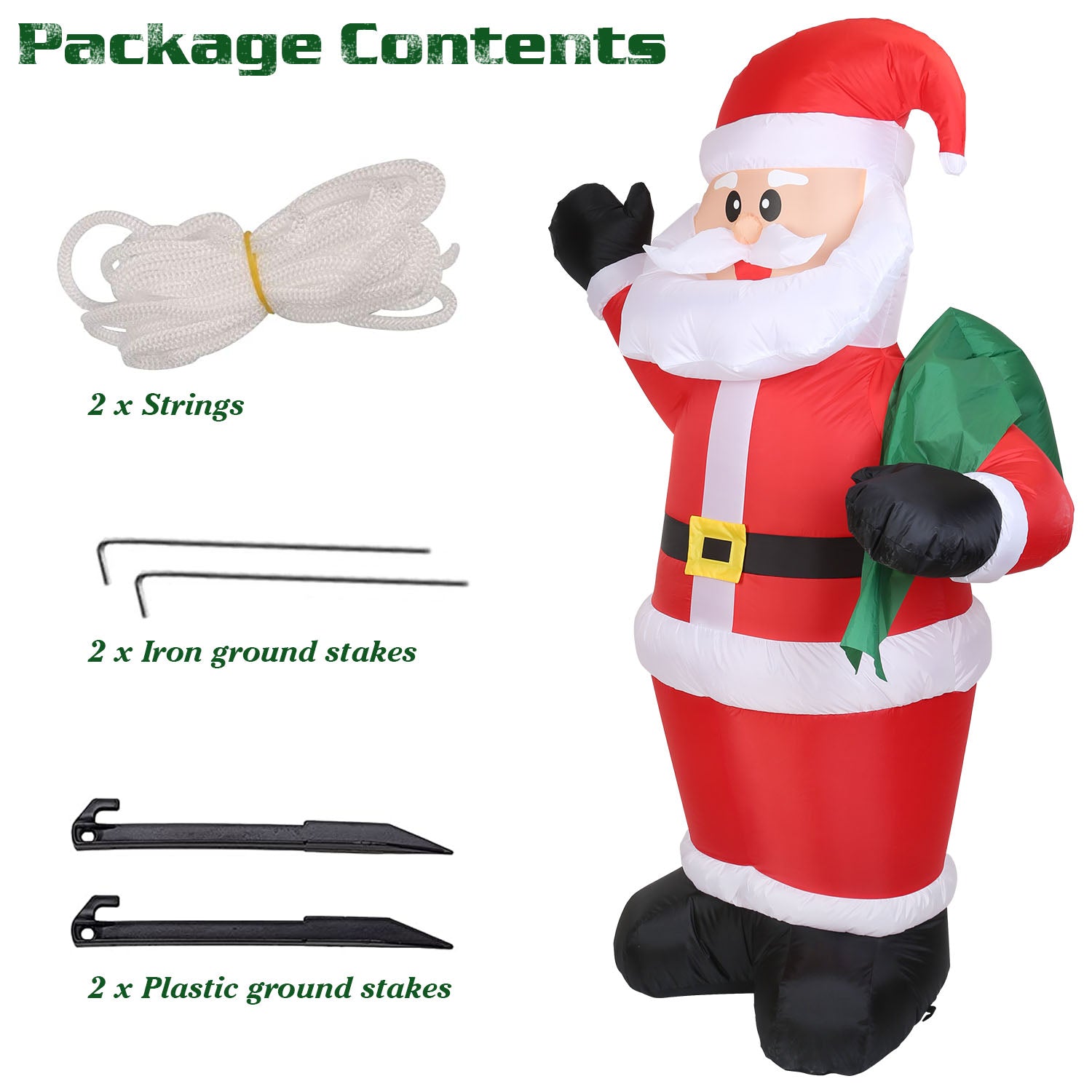 6.4ft Inflatable Christmas Giant Santa Claus Cheap With Paypal