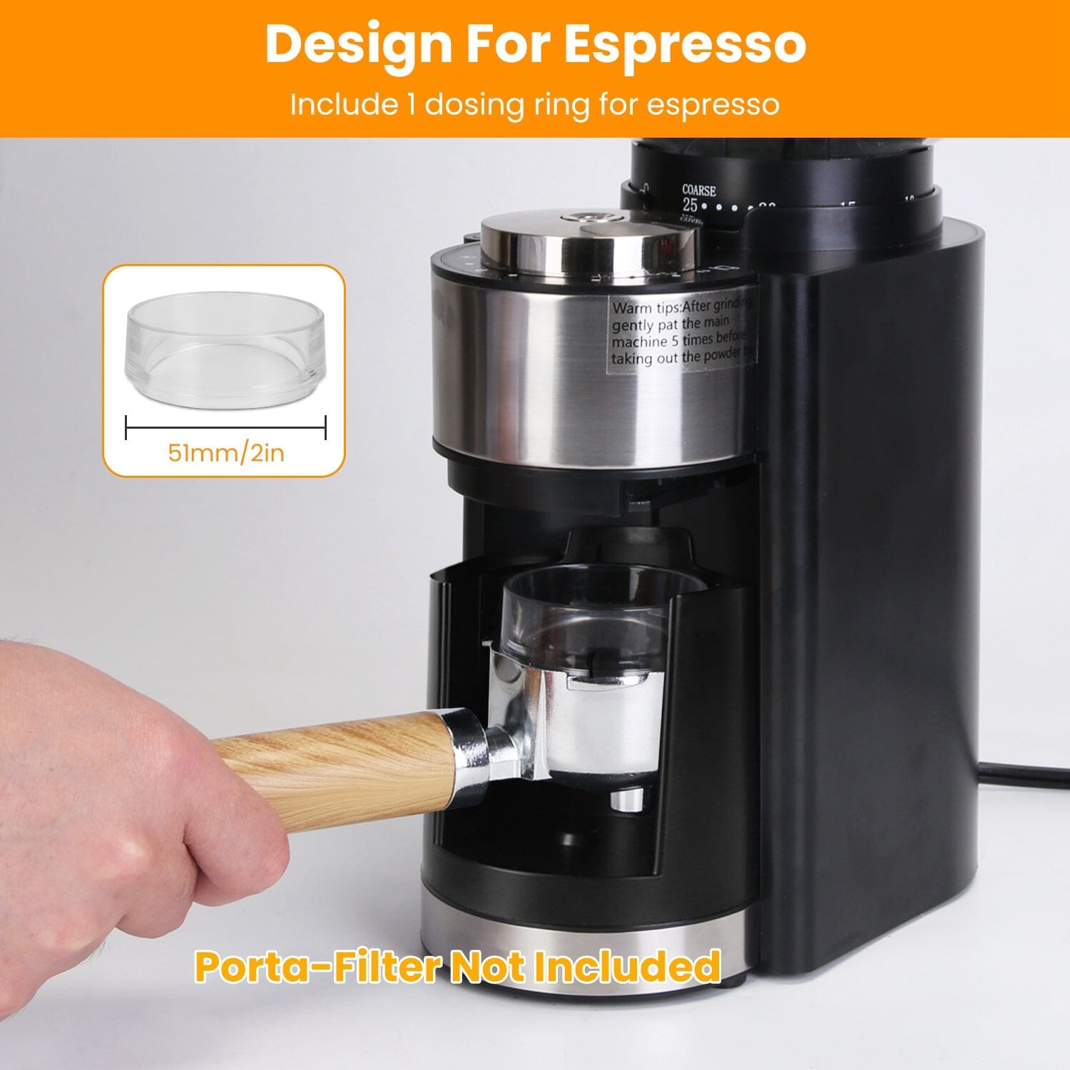 Conical Bur Coffee Bean Electric Grinder with 25 Grind Settings With Credit Card Cheap Online