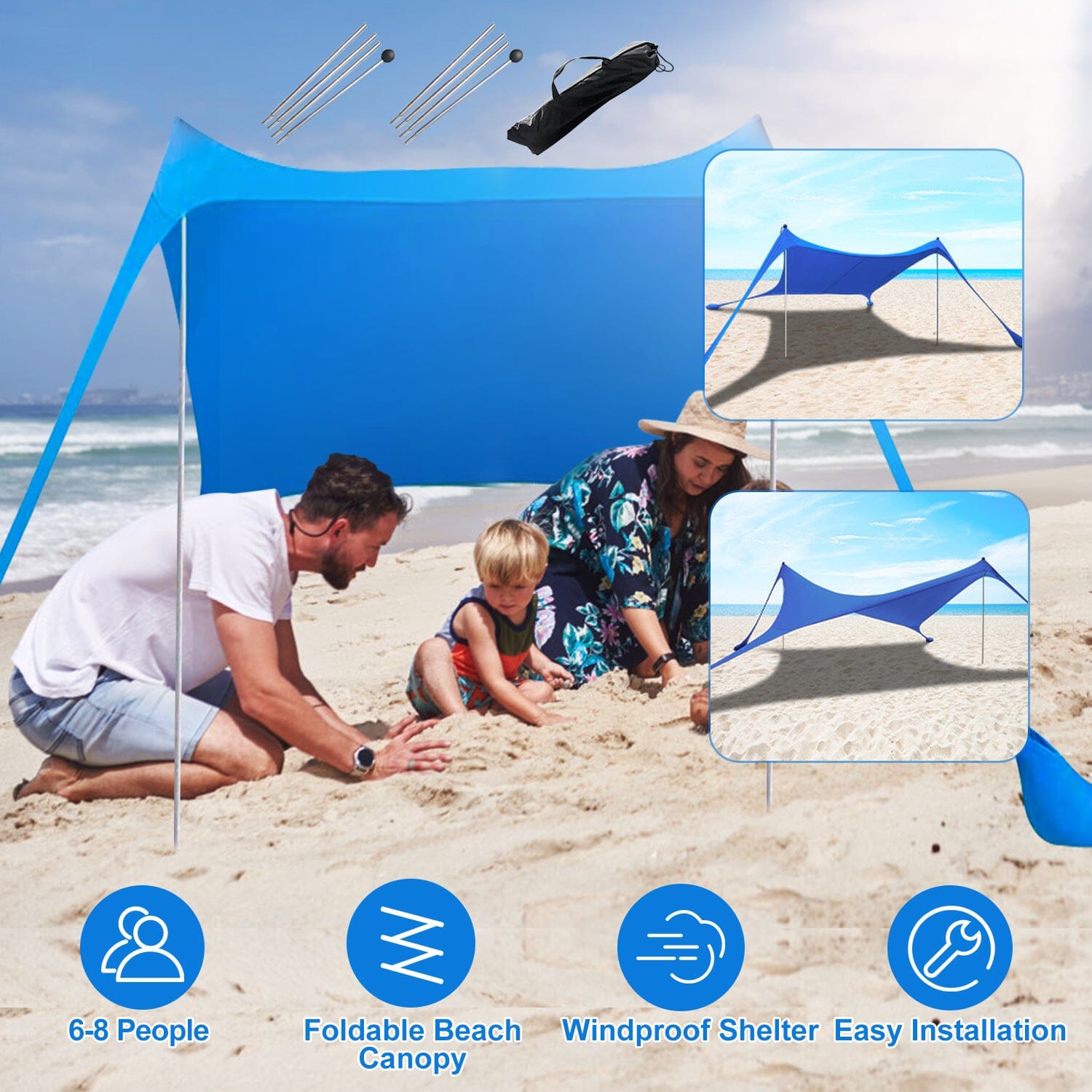 Foldable Beach Canopy Tent Collapsible Shade Visit New Cheap Pice