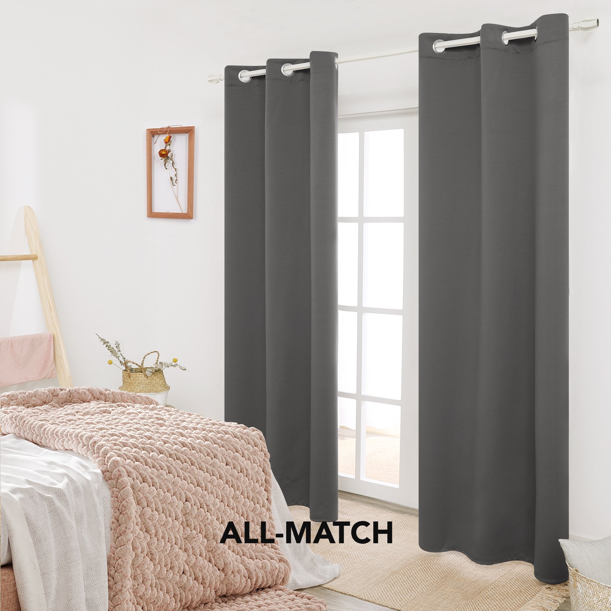 2-Panels: Deconovo Room Darkening Thermal Insulated Blackout Grommet Window Curtains Free Shipping With Mastercard