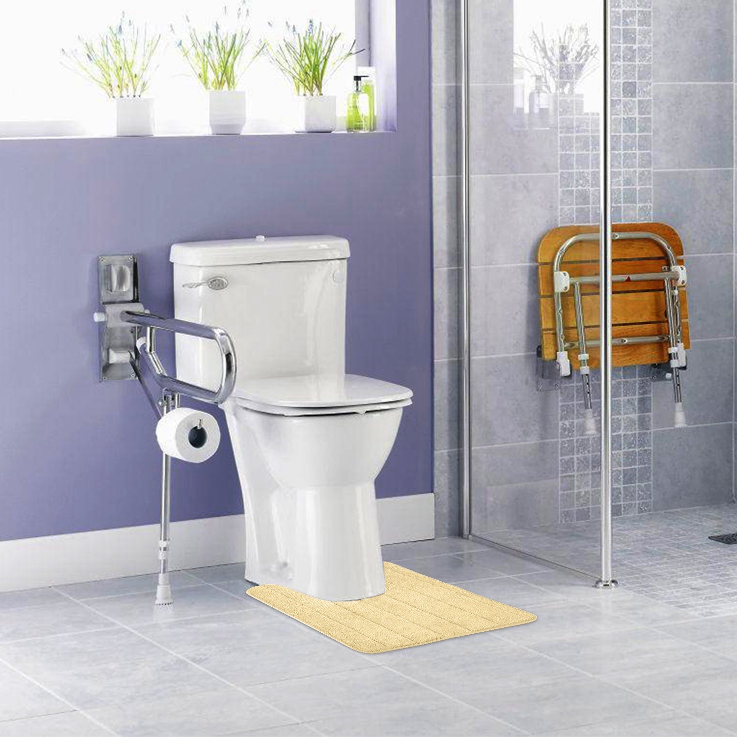 U Shaped Non-slip Toilet Mat Outlet Fashionable