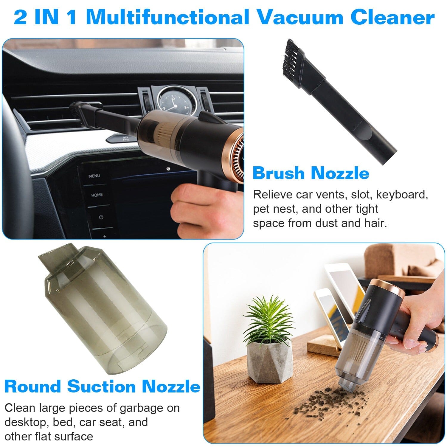 120W 9000PA Cordless Handheld Car Vacuum Cleaner with Searchlight Best Pices