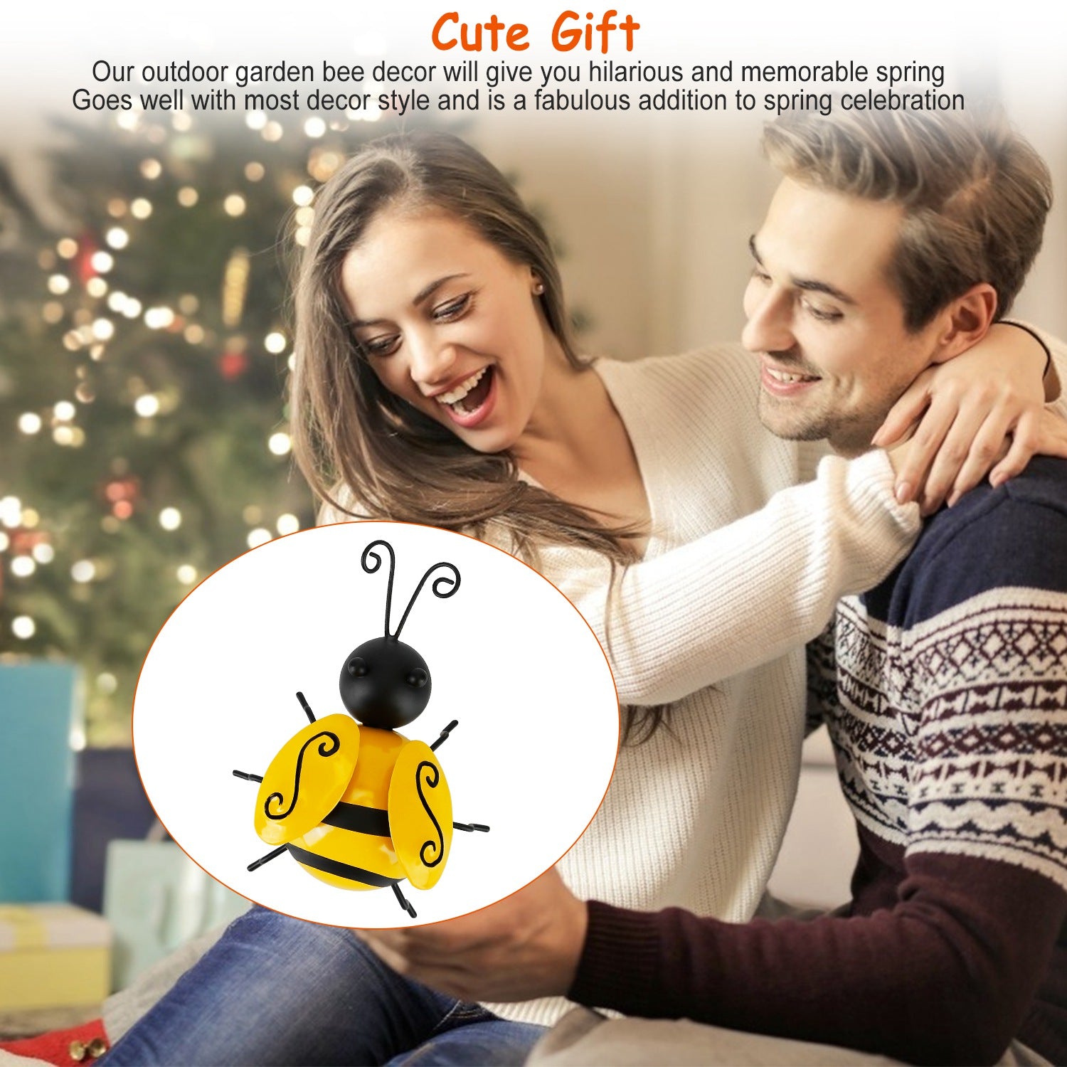 4-Piece: 3D Bumble Bee Ornament Set Many Kinds Of Online