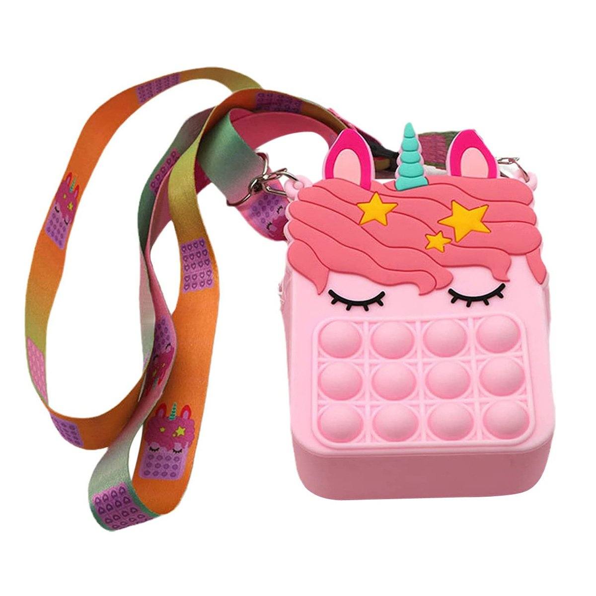 Pop-It Bubble Unicorn And Fruits Fidget Crossbody Handbag Purse Footlocker Finishline Online