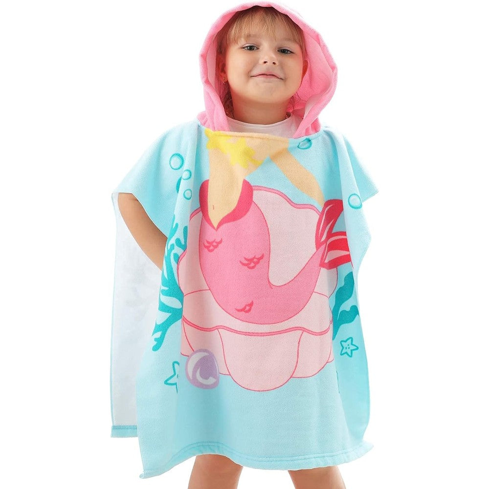 Kids Hooded Soft Microfiber Poncho Towel Big Discount For Sale