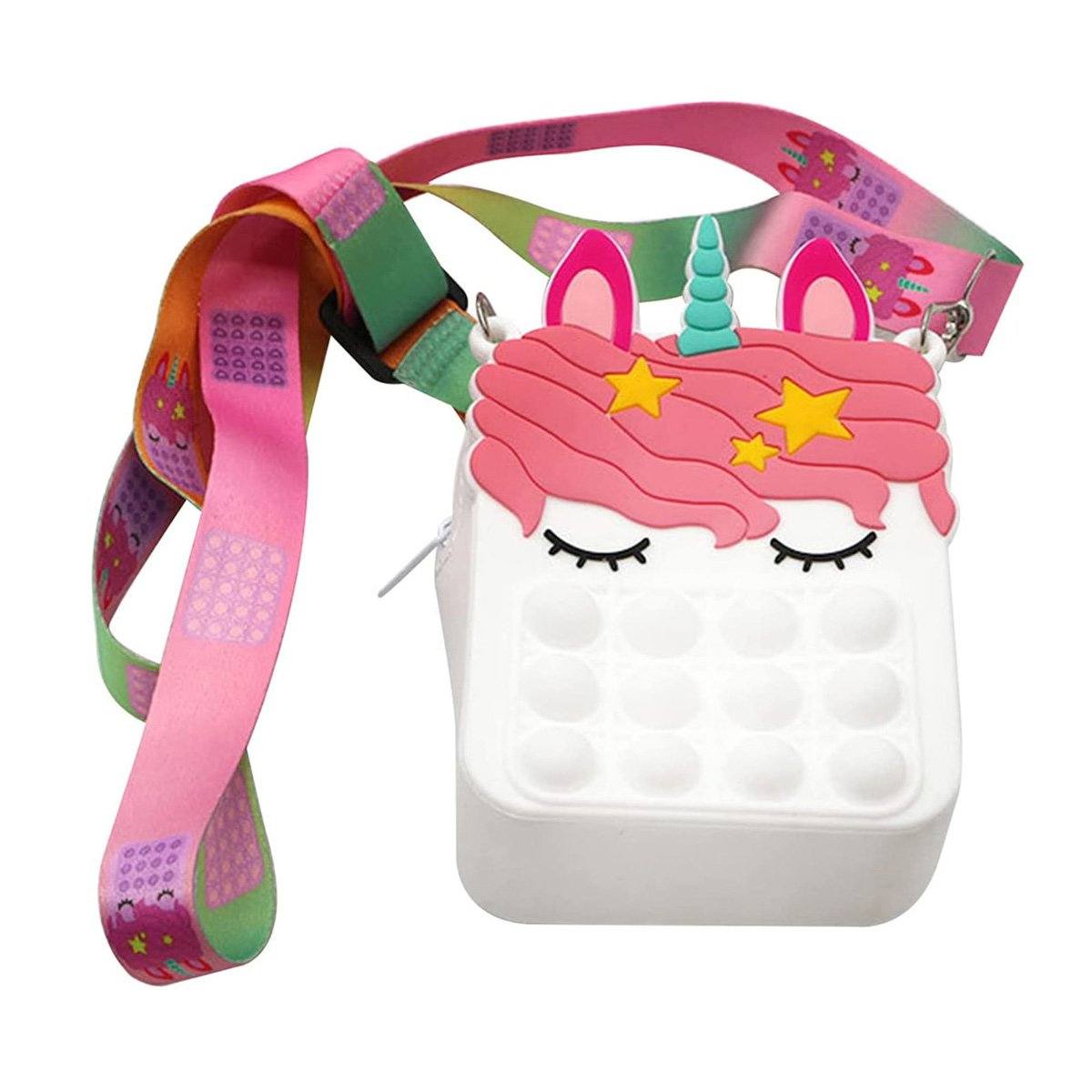 Pop-It Bubble Unicorn And Fruits Fidget Crossbody Handbag Purse Footlocker Finishline Online