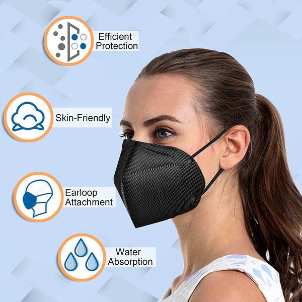 KN95 Foldable Protective Face Mask - Black Pick A Best Cheap Pice