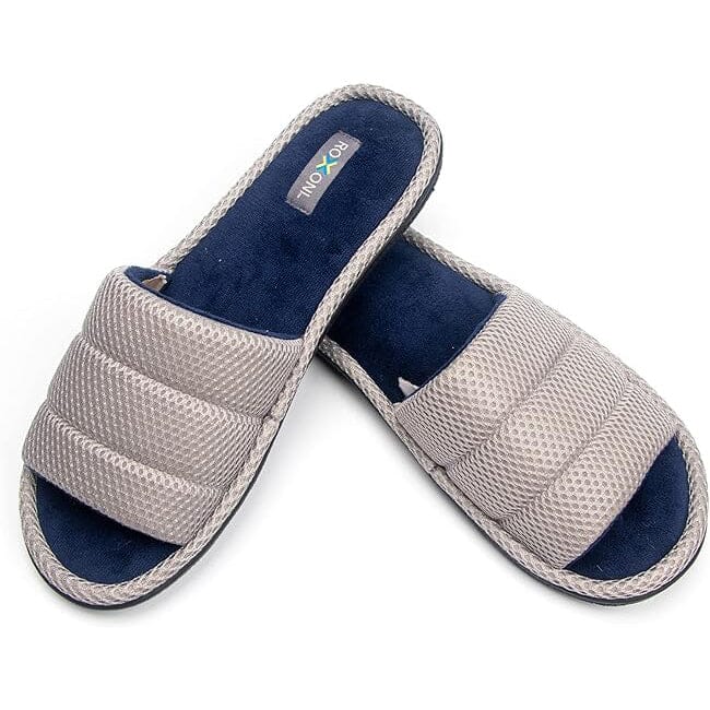 Roxoni Plush Slippers for Men Open Toe House Slippers for Superior Comfort Wholesale Pice Cheap Online