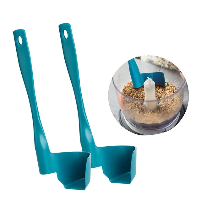 2-Pack: Rotary Scraper Rotating Spatula Scooping Portioning Food Processor Shipping Outlet Store Online