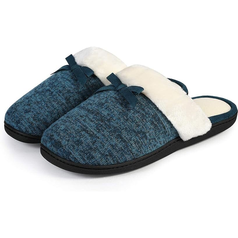 Roxoni Women Slipper Cozy Memory Foam, Fuzzy Warm Faux Fur, Anti-Skid Rubber Sole Outlet Low Pice