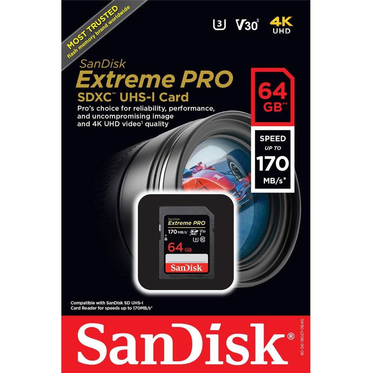 SanDisk 64GB Extreme PRO UHS-I SDXC Memory Card (Refurbished) Footlocker Finishline For Sale