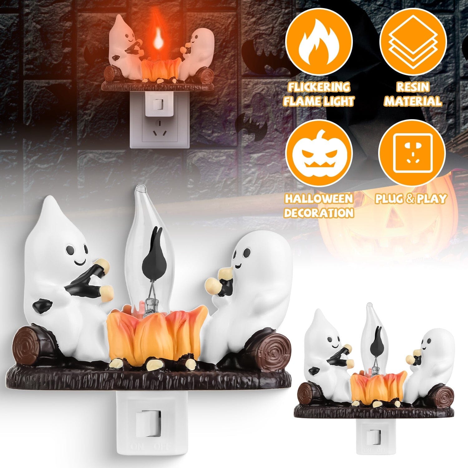 2-Pack: Ghost Campfire Flickering Flame Night Sale Best Wholesale