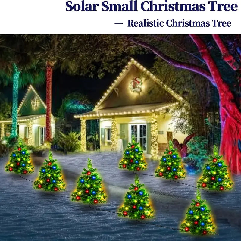 2-in-1 Solar Christmas Tree Lawn Light Sale High Quality