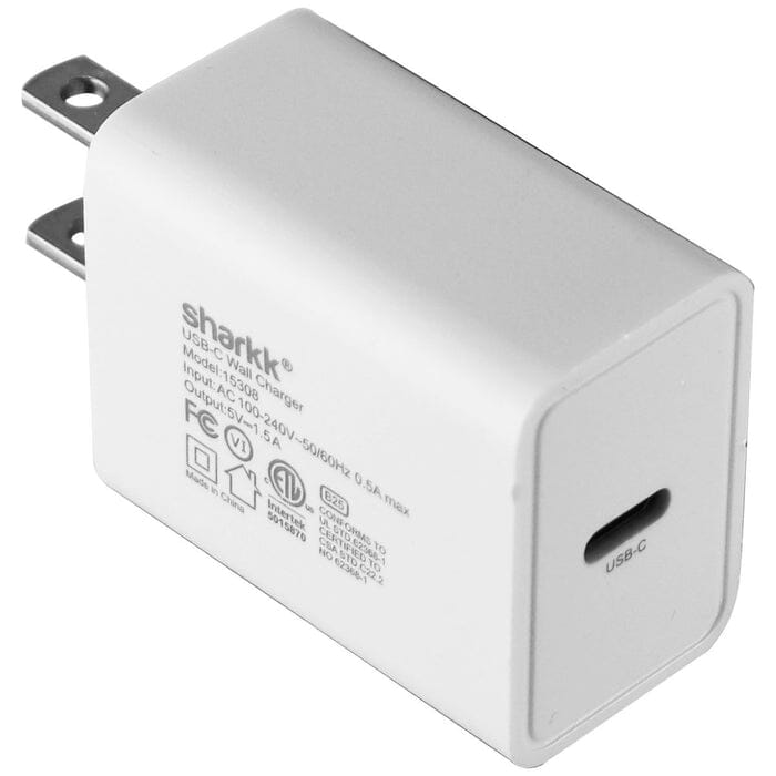 Sharkk (5V/1.5A) USB-C Wall Charger / Travel Adapter Outlet Newest