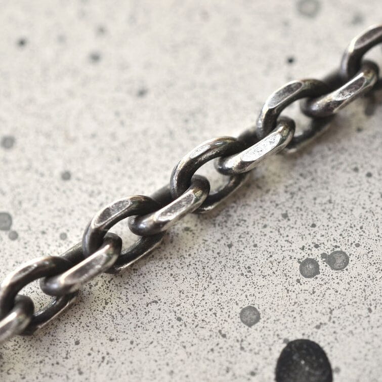 925 Sterling Silver Anchor Forzentina Link Necklace 3.5mm Oxidized Finish Clearance Best Pices
