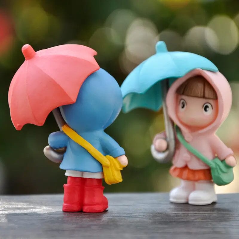 4-Piece Set: Umbrella Girl Figure Statue Cheap Affordable