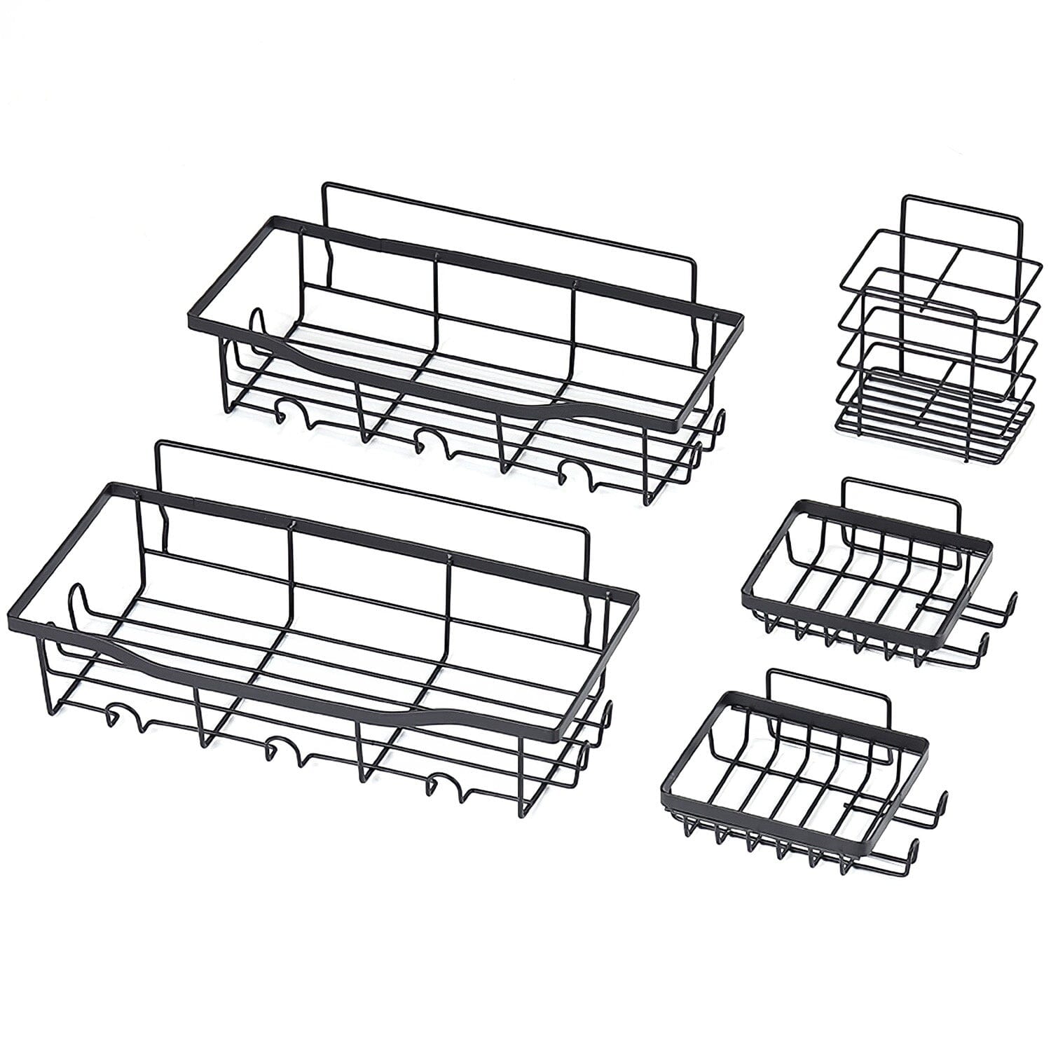 5-Pack: Shower Caddy Shelves with 18 Inbuilt Hooks How Much