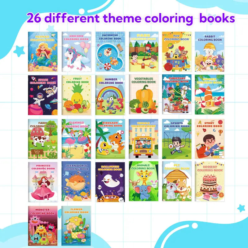 26-Pack: Coloring Books For Kids Ages 4-8, 8-12 Birthday Party Favors Gifts Cheap Sale Inexpensive