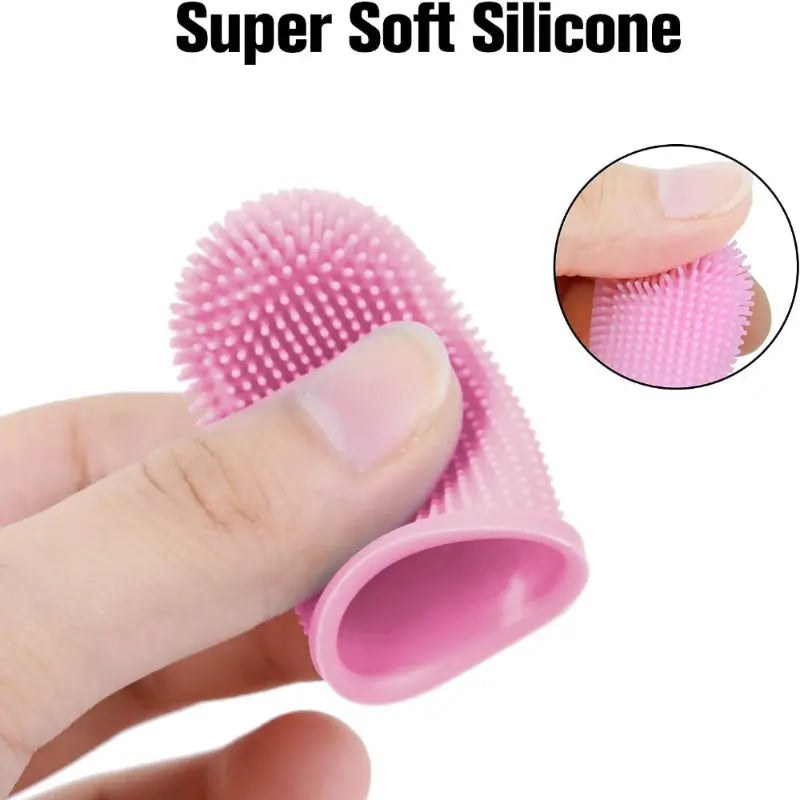 5-Pieces: Super Soft Pet Finger Toothbrush Teeth Cleaning Silicone Tooth Brush Sale Lowest Pice