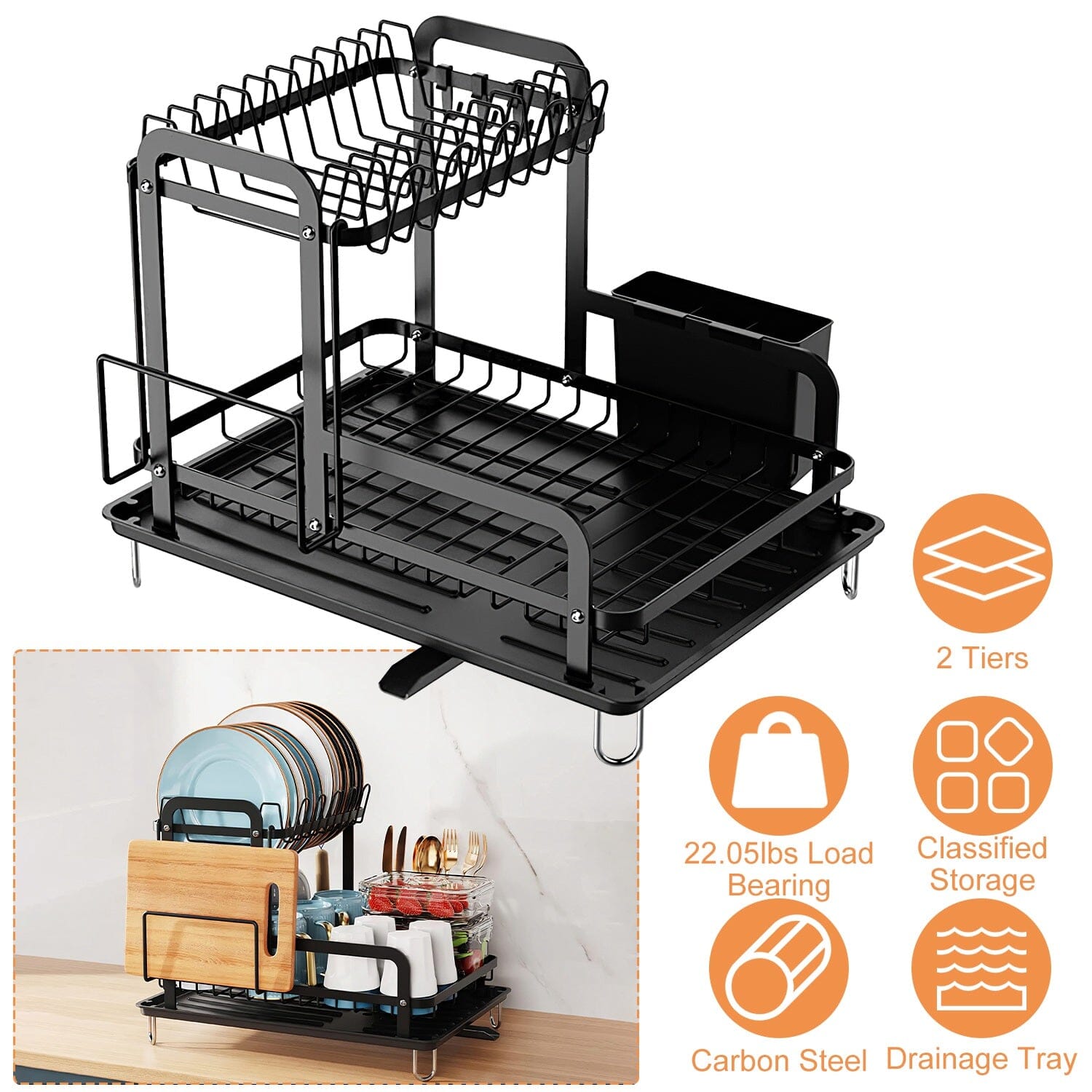 2-Tier Dish Drying Rack Buy Cheap Great Deals