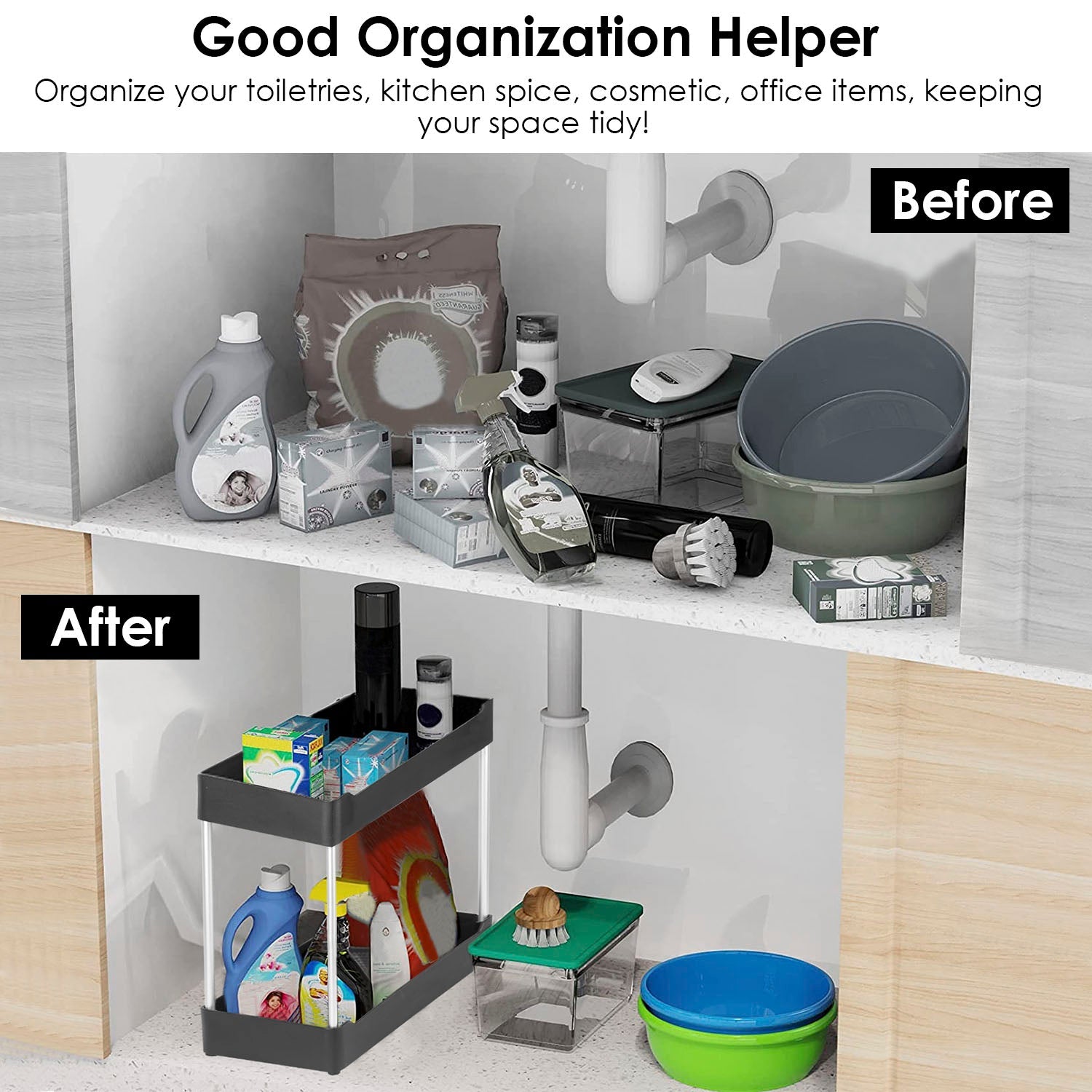 2-Tier Under Sink Shelf Organizer Cheap Sale 100% Guaranteed