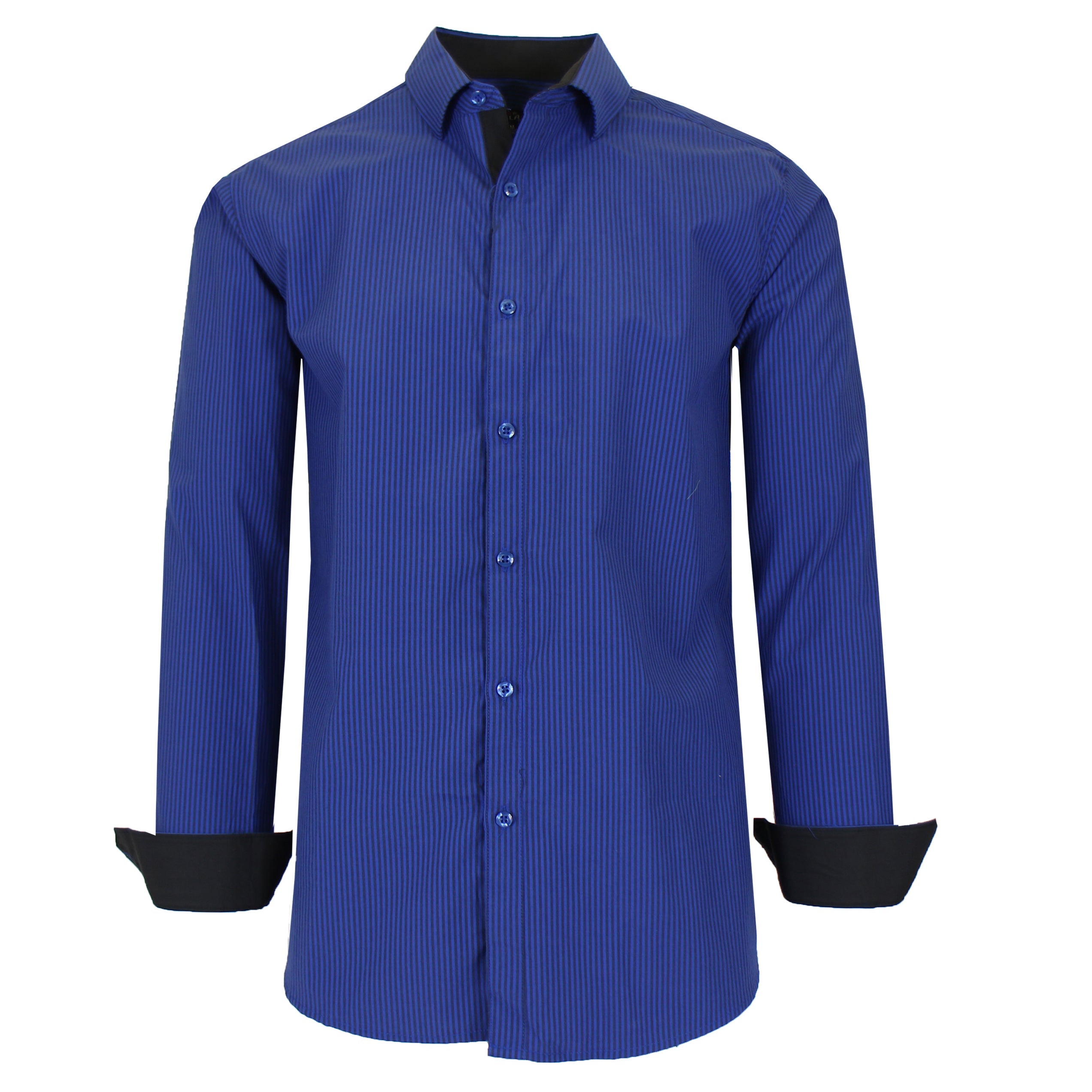 Men's Long Sleeve Slim Fitting Gingham Pattern Dress Shirts Discount Wholesale