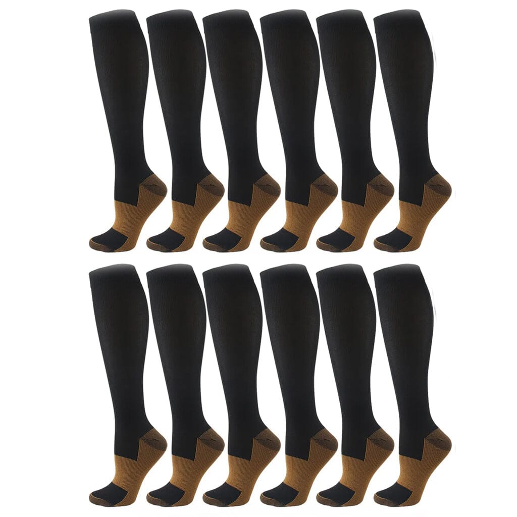 Copper Compression Socks 20-30mmHg Graduated Support L/XL for Men and Women Free Shipping With Credit Card