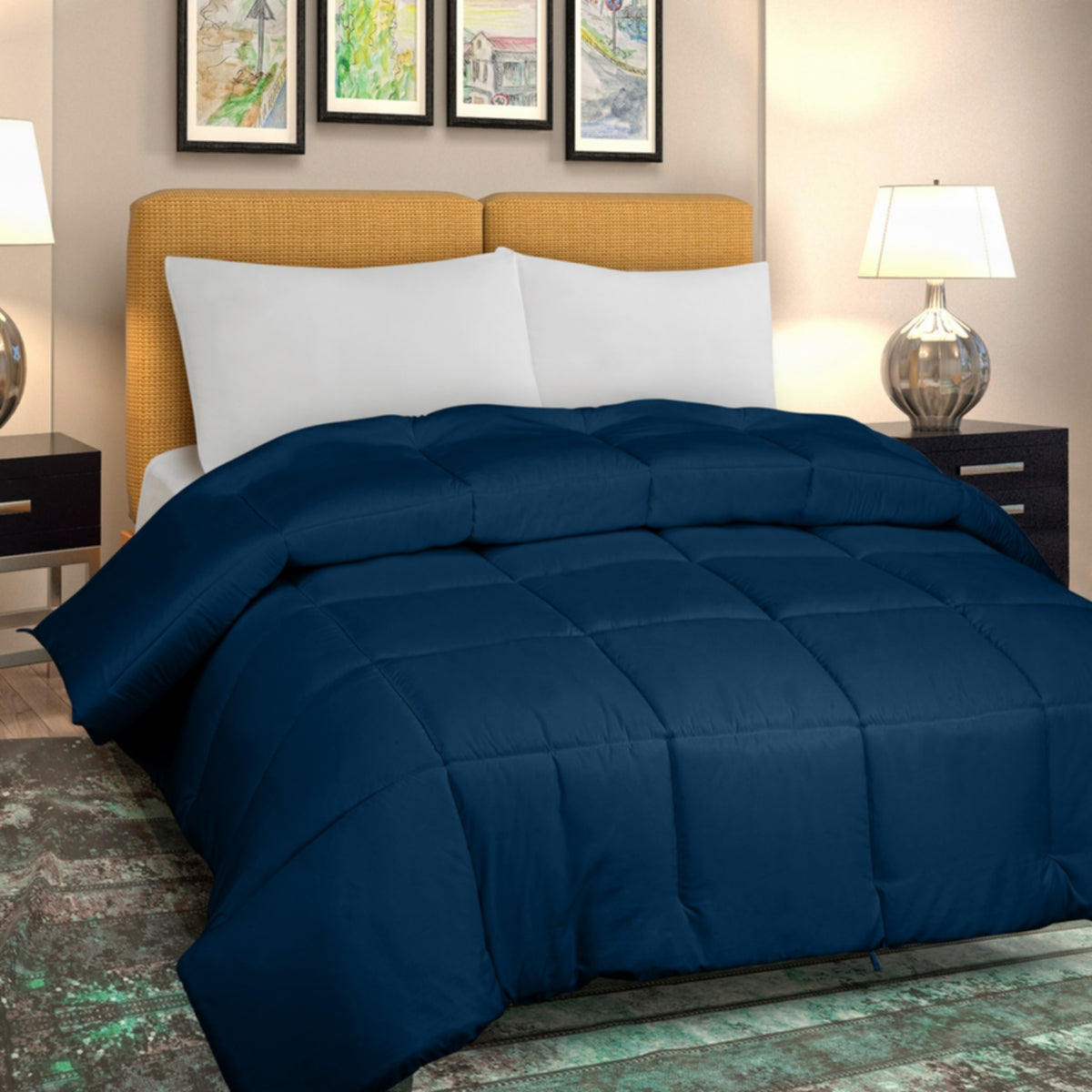 Royale All Season Down Alternative Bedding Lightweight Quilted Comforter with Corner Tabs Cheap Cost