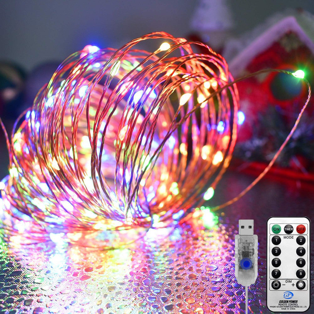 40 Ft. USB Waterproof Remote Control LED Christmas String Lights with 8 Modes Best Wholesale For Sale