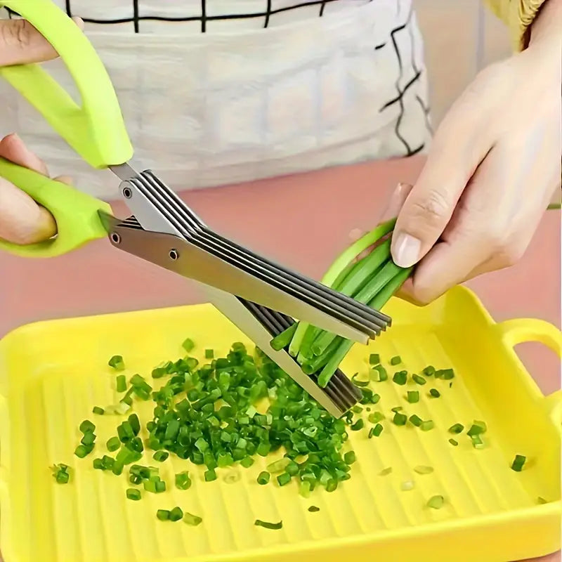 5-Blade Stainless Steel Herb Scissors Set - Versatile Kitchen Shears New Arrival Cheap Online