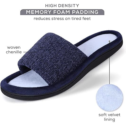 Roxoni Women Slippers Soft Open Toe Slide, Indoor Outdoor Rubber Sole Free Shipping New Styles