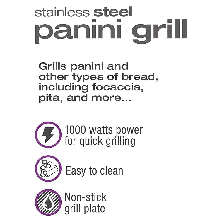 Salton Stainless Steel Panini Grill Wide Range Of Online