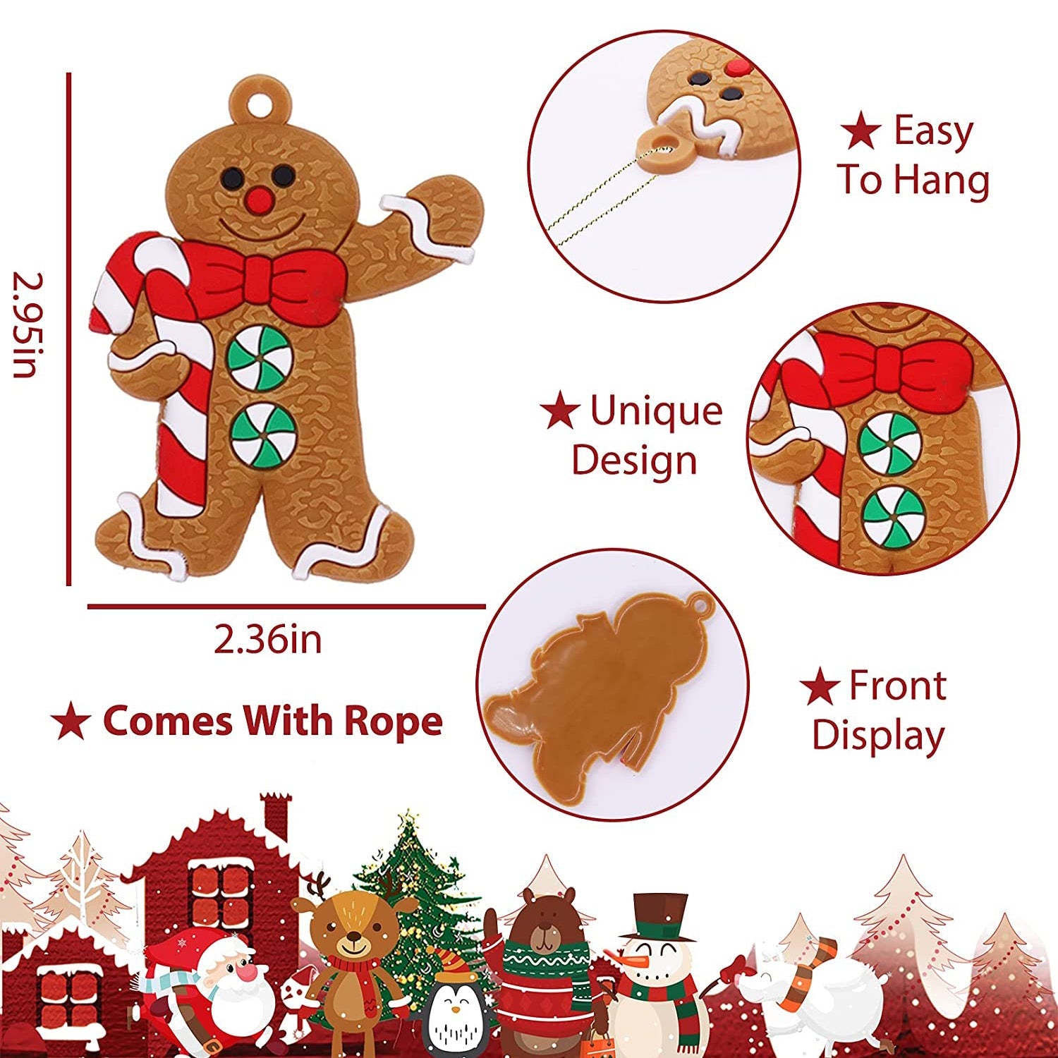 12-Piece: Gingerbread Man Ornaments Buy Cheap Best Wholesale