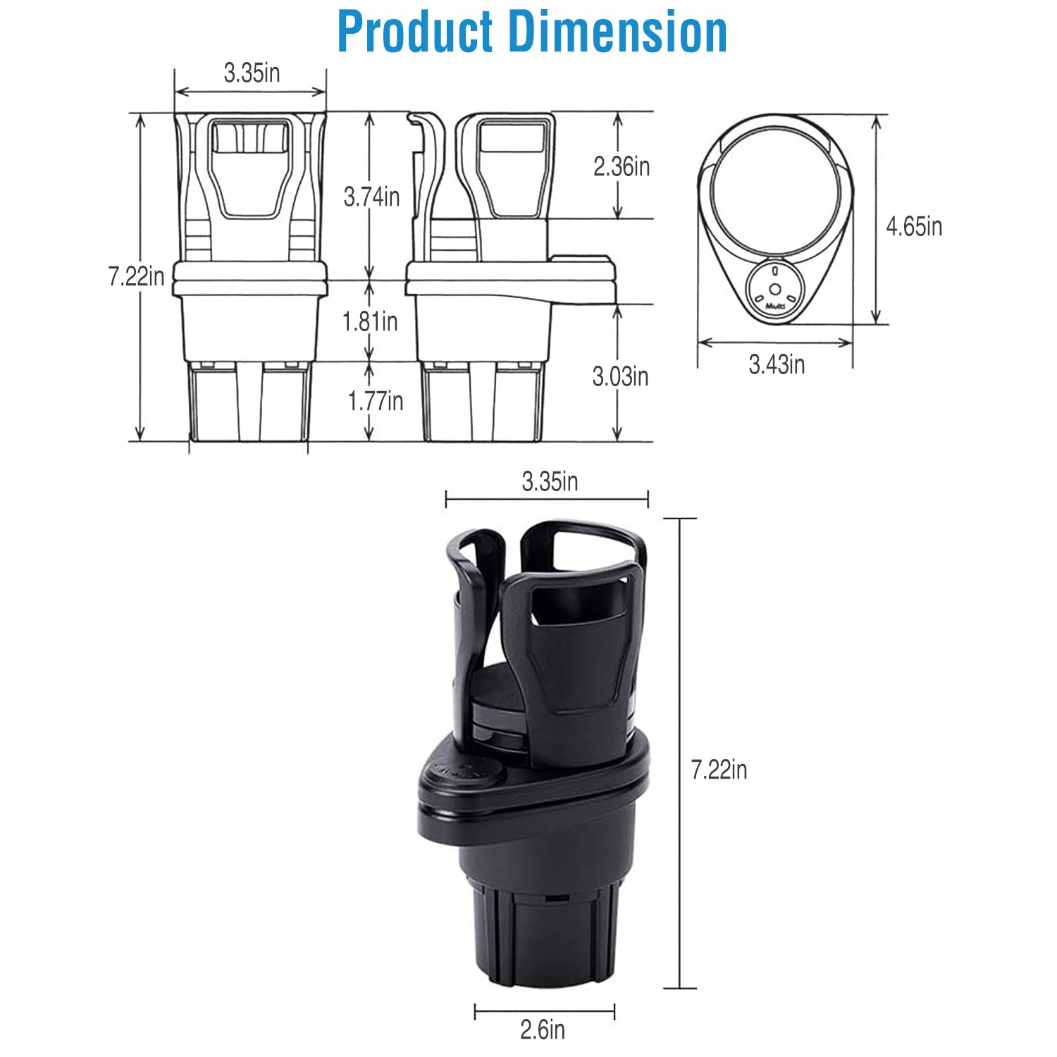 2-in-1 Car Cup Holder Extender 2025 Newest Cheap Online