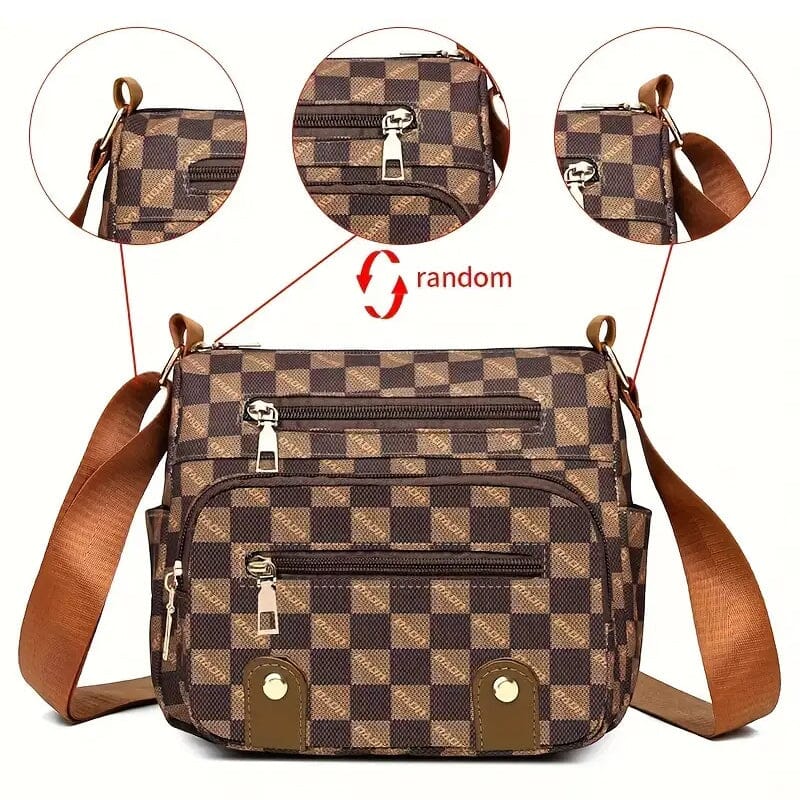 Multiple Pockets Trendy Plaid Crossbody Bag Top Quality Online